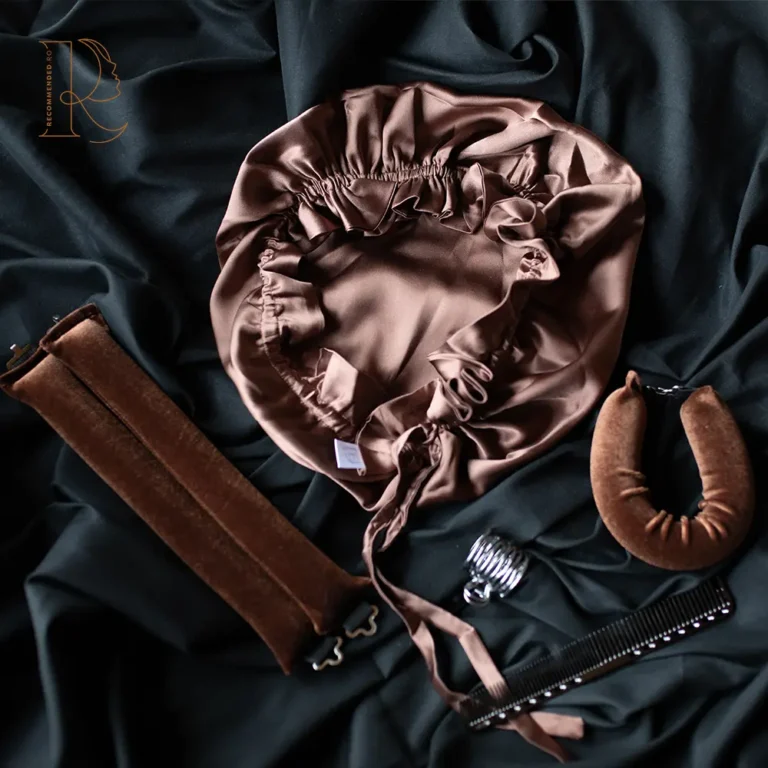 Set Blowout+ Chocolate Brown – Bonetă din Mătase, Bigudiuri, Clamă și Pieptăn