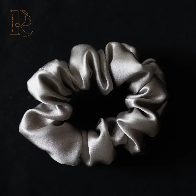 Elastic de Păr Dark Grey din Mătase Mulberry